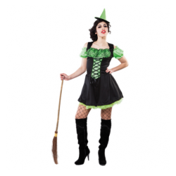 disfraz mujer bruja verde