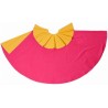 capote bicolor infantil rosa y amarillo