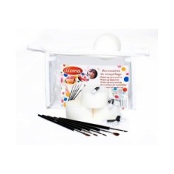 Bolsa con 5 cepillos, 4 esponjas
