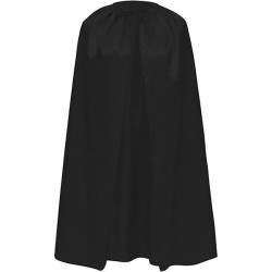 capa negra sin capucha 140 cm