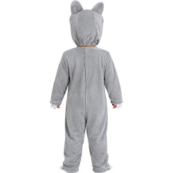 Disfraz bebe de Lobo gris