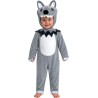 Disfraz bebe de Lobo gris