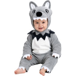 Disfraz bebe de Lobo gris