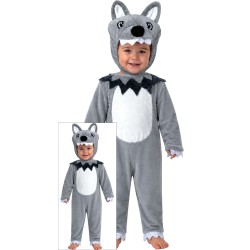 Disfraz bebe de Lobo gris