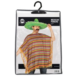 Disfraz hombre poncho mexicano