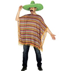 Disfraz hombre poncho mexicano