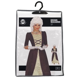 Disfraz mujer epoca barroca marron y dorado