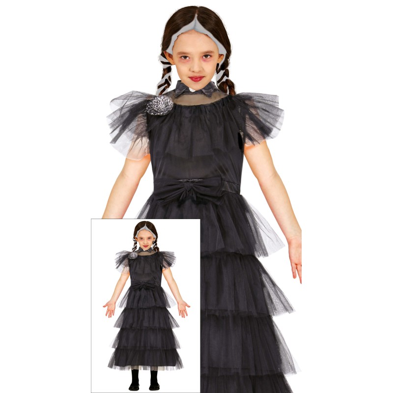 Disfraz niña Miercoles Addams del Baile