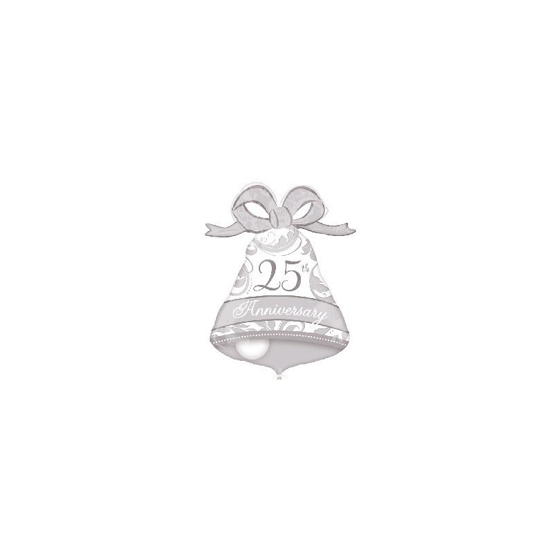 FORMA CAMPANAS ANIVERSARIO 25 PLATA (EMPAQUETADOS)