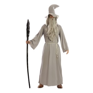 Disfraz hombre de mago gris