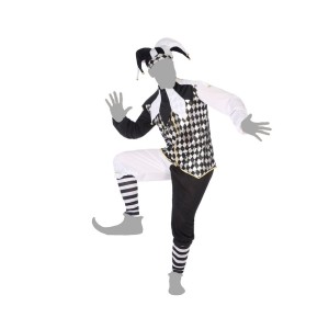 Disfraz hombre arlequin negro y blanco