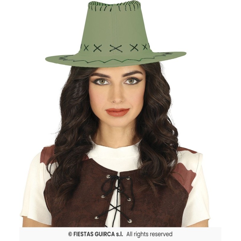 Sombrero vaquero verde