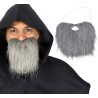 Barba mediana gris