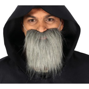 Barba mediana gris