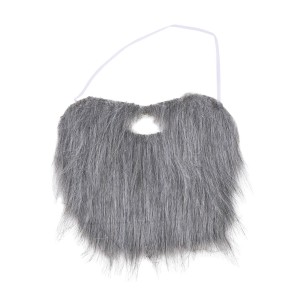 Barba mediana gris
