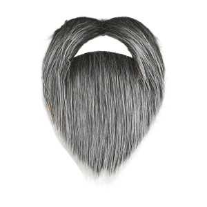 Barba y bigote gris