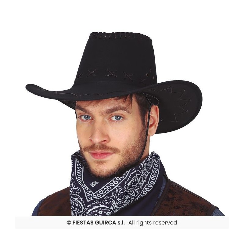 Sombrero vaquero negro