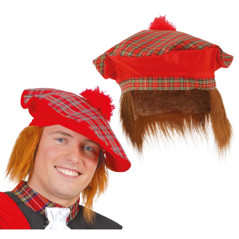 Sombrero escoces con pelo