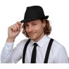 Gorro gangster negro rayas