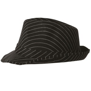 Gorro gangster negro rayas