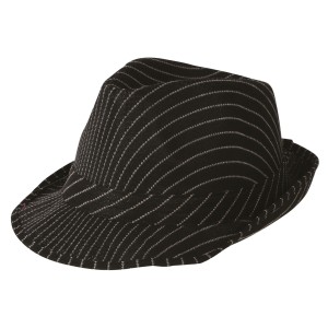 Gorro gangster negro rayas