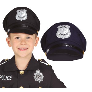 Gorra policia negro infantil