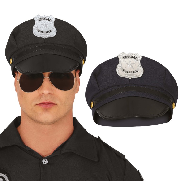 Gorra policia negro adulto