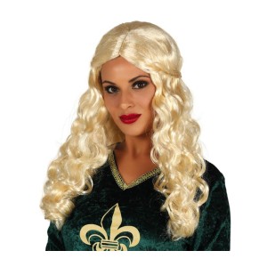 Peluca melena rubia con trenza (en caja)