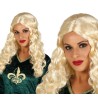 Peluca melena rubia con trenza (en caja)
