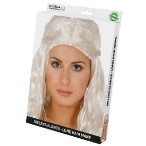 Peluca melena blanca (en caja)