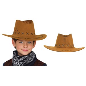 Sombrero vaquero simil-piel colores