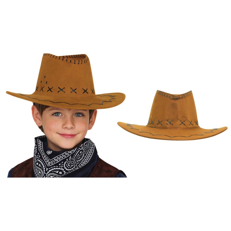 Sombrero vaquero simil-piel colores