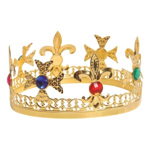 Corona de rey oro metalica