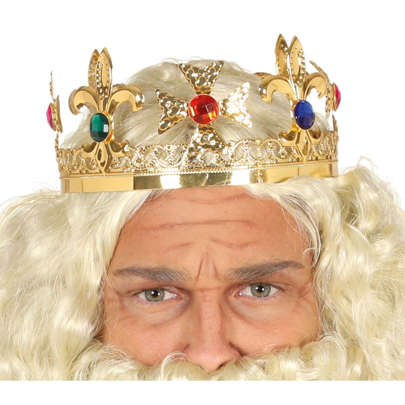 Corona de rey oro metalica