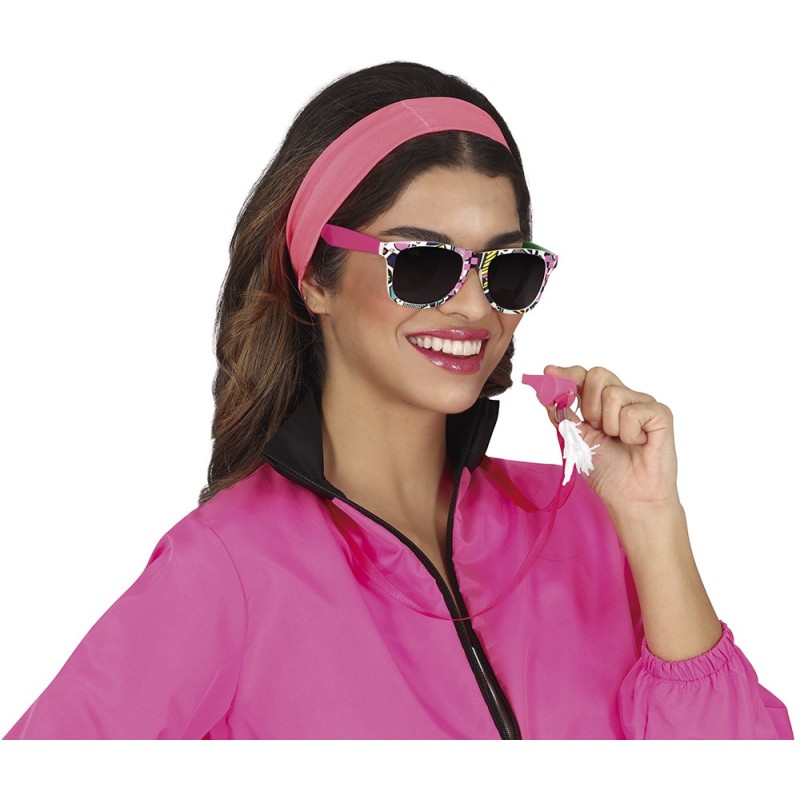 Silbato rosa con cinta, 4 cm
