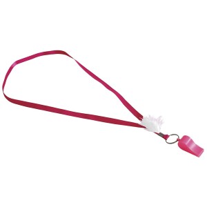 Silbato rosa con cinta, 4 cm