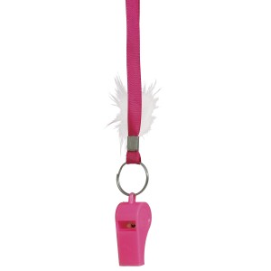 Silbato rosa con cinta, 4 cm