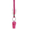 Silbato rosa con cinta, 4 cm