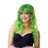 peluca rizos mechas verdes