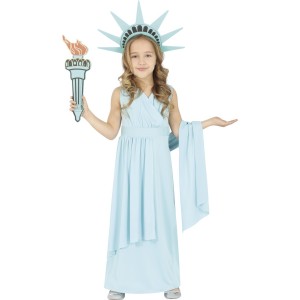 Disfraz niña estatua de la libertad