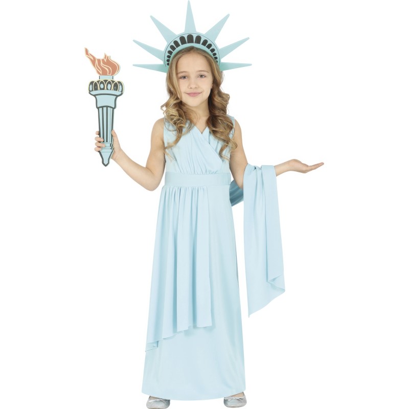 Disfraz niña estatua de la libertad