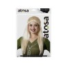 Peluca rubia con trenzas laterales