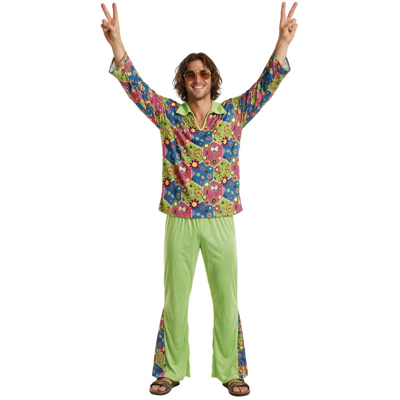 Disfraz hombre de hippie flower