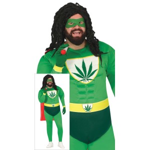 Disfraz hombre de Superheroe marihuana