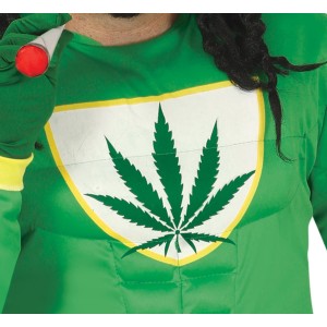 Disfraz hombre de Superheroe marihuana