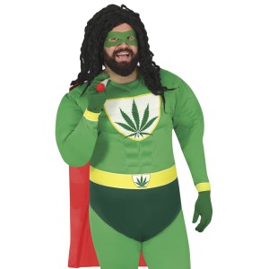 Disfraz hombre de Superheroe marihuana