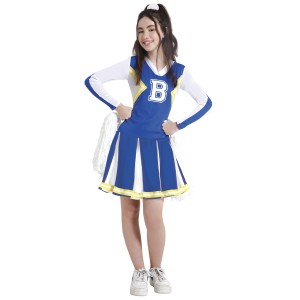 Disfraz adolescente animadora azul