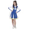 Disfraz adolescente animadora azul