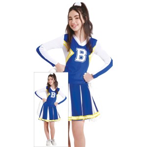 Disfraz adolescente animadora azul