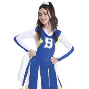 Disfraz adolescente animadora azul